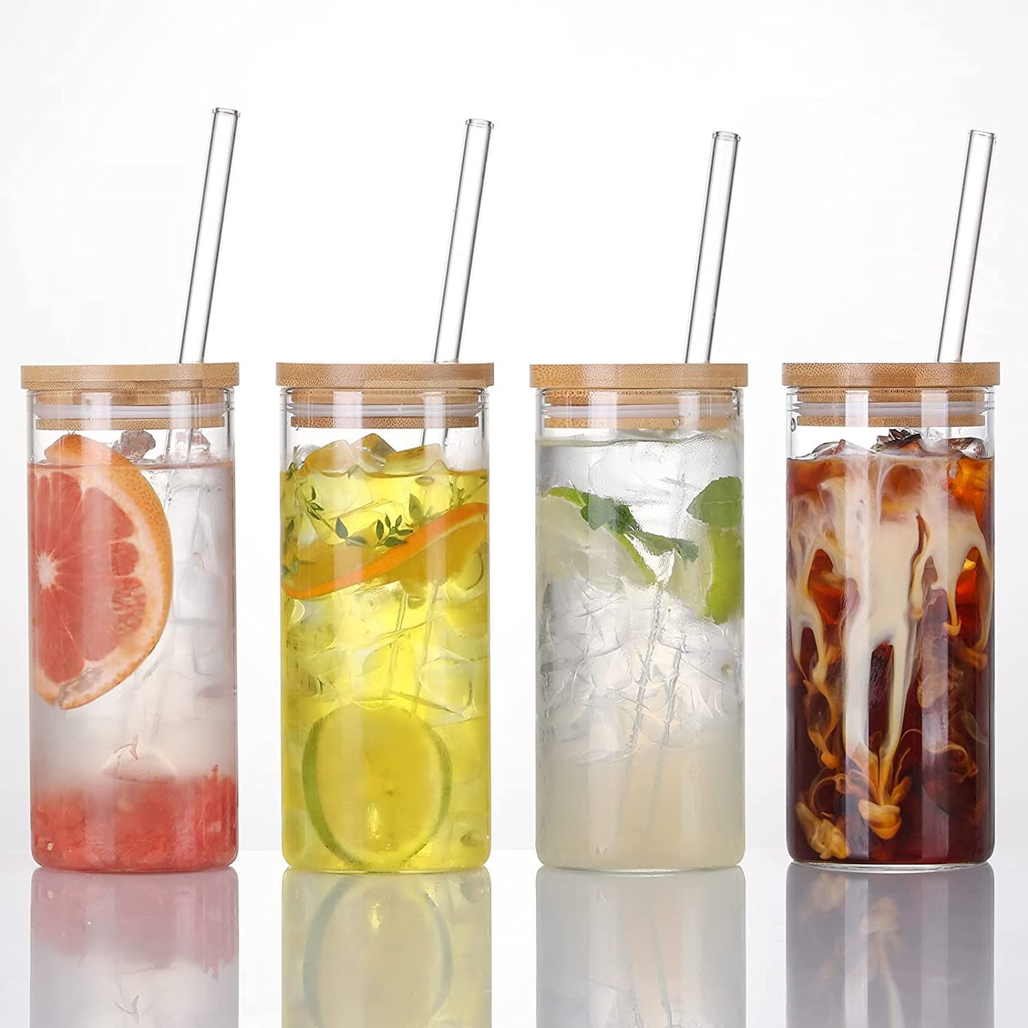 EcoTumb 20oz Glass Tumbler With Bamboo Lid & Straw Clear, Reusable, Travel  Friendly SS1102 From Supercups666, $4.51