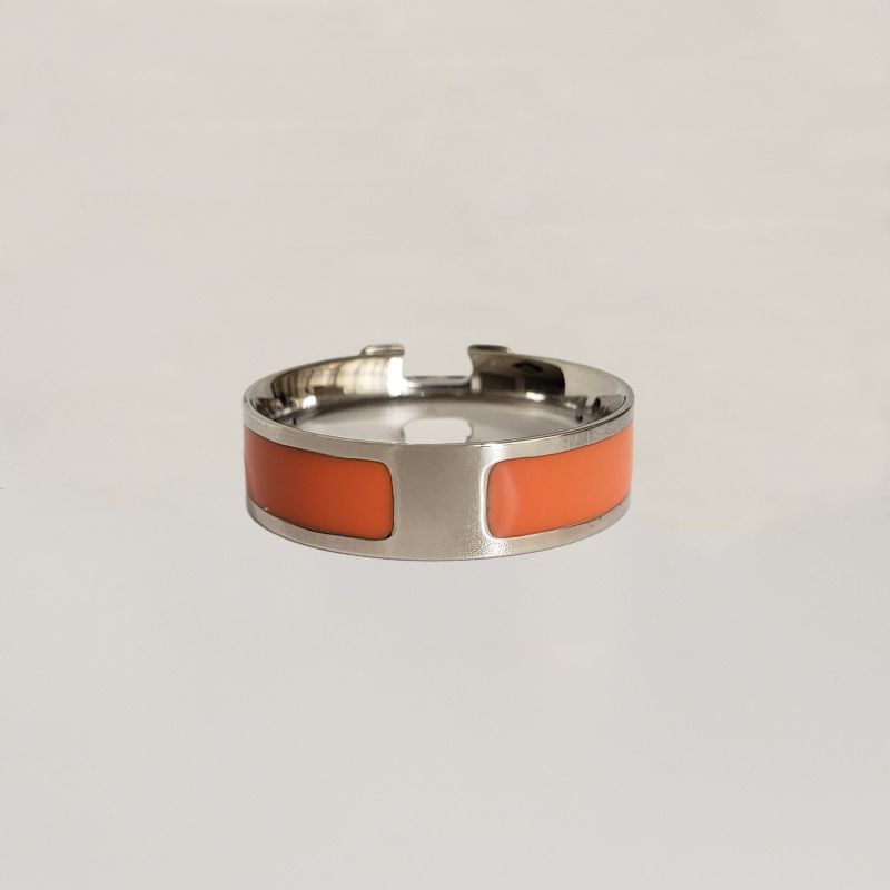 6 mm breites Silber mit Orange