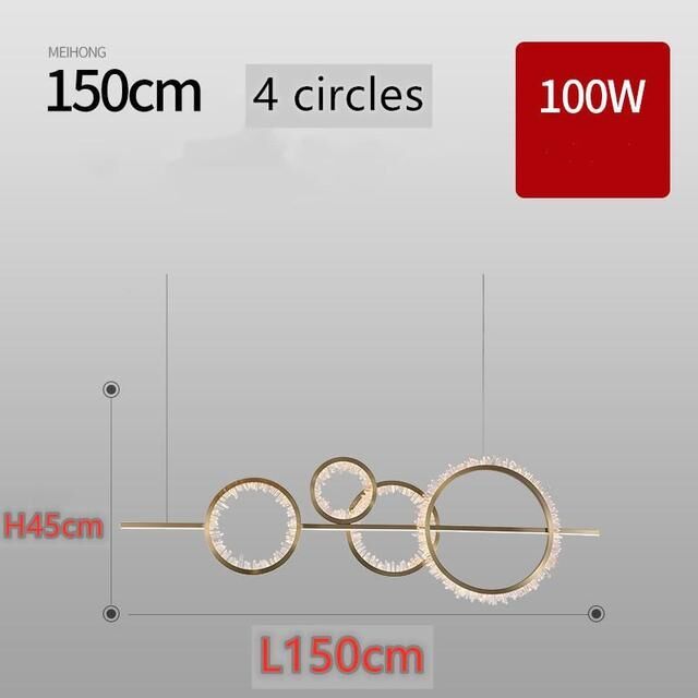 4 circles-150cm long Warm White