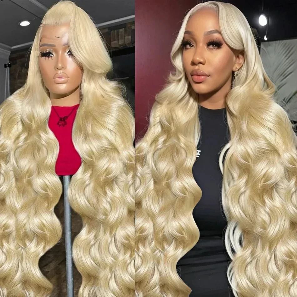 4/27 Balayage Blonde Highlight 13x6 Glueless Wigs Body Wave Human detail view 5