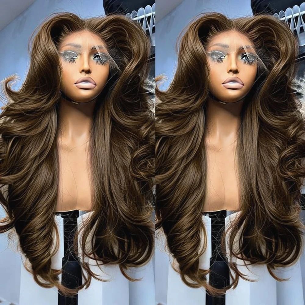 High Density Creamy Honey Blonde Platinum Balayage Wig Body Wave detail view 4
