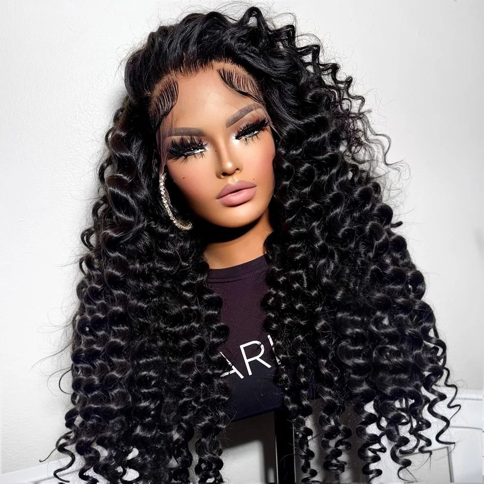Deep Wave Human Hair Wig 250% Density and go 13x6