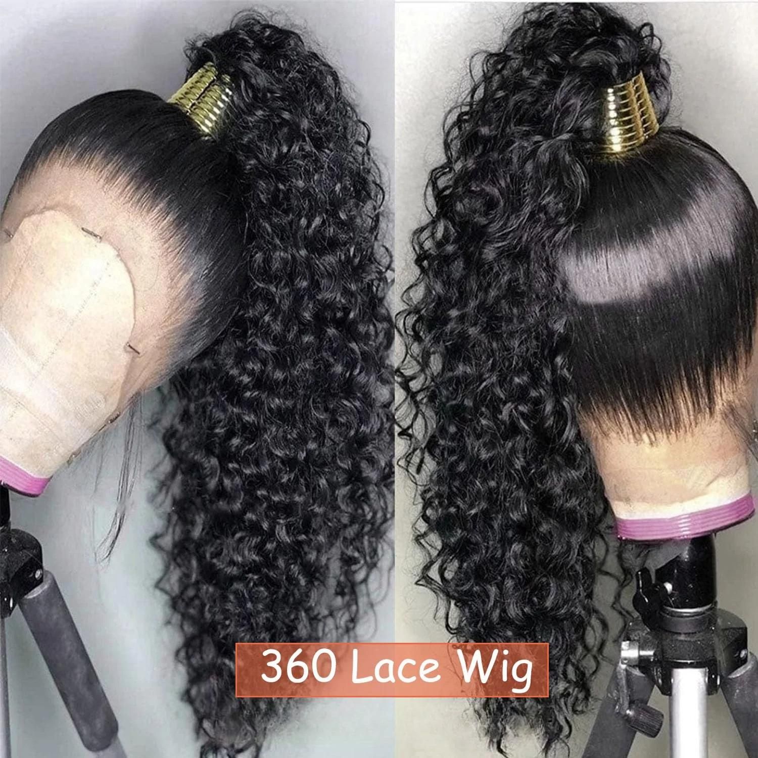 Curly Wig 250 Density Deep Wave 360 Full Hd Lace view 2