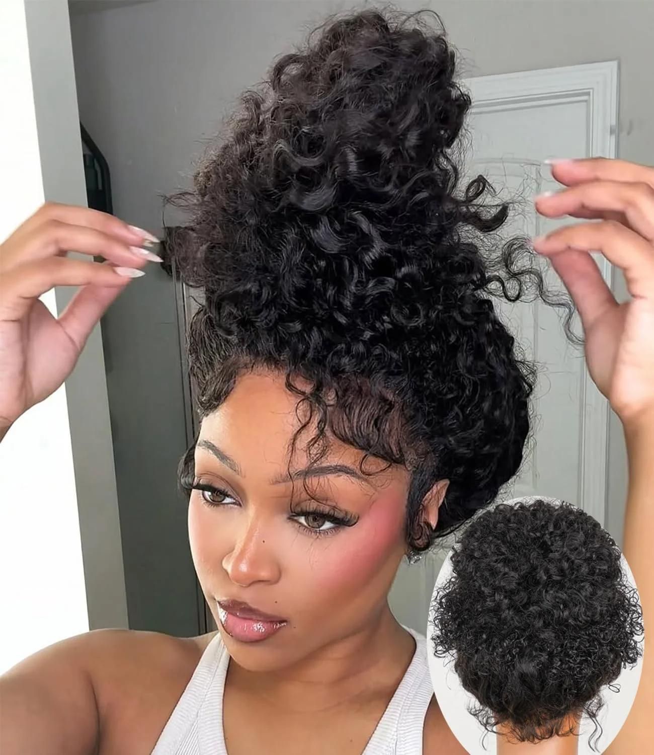 Curly Wig 250 Density Deep Wave 360 Full Hd Lace
