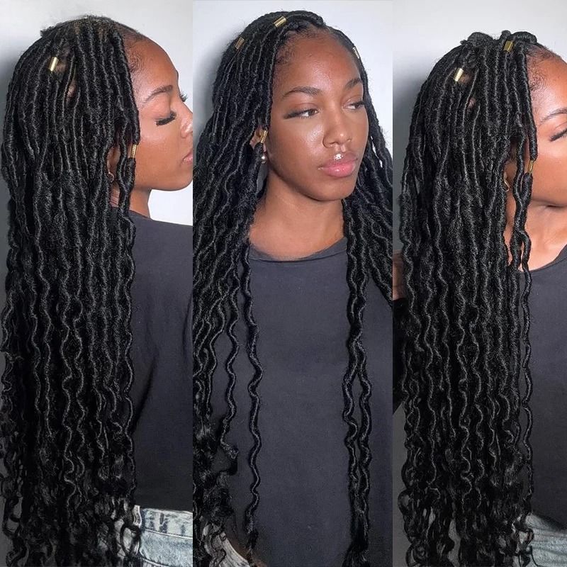 Burgundy 360 Full Lace Box Braided Wig For Black Women detail view 4