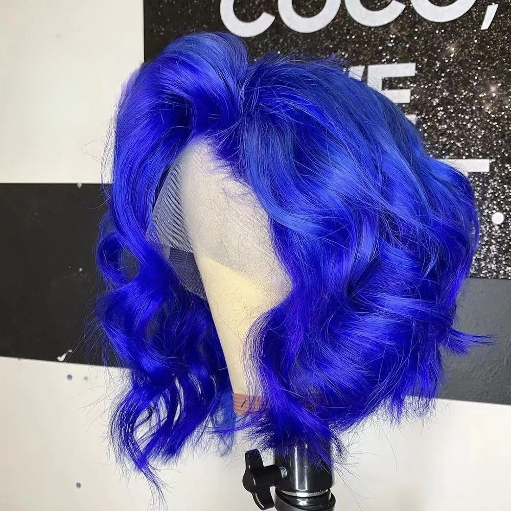 Ombre Platinum Blonde Short Bob Body Wave Wig detail view 5