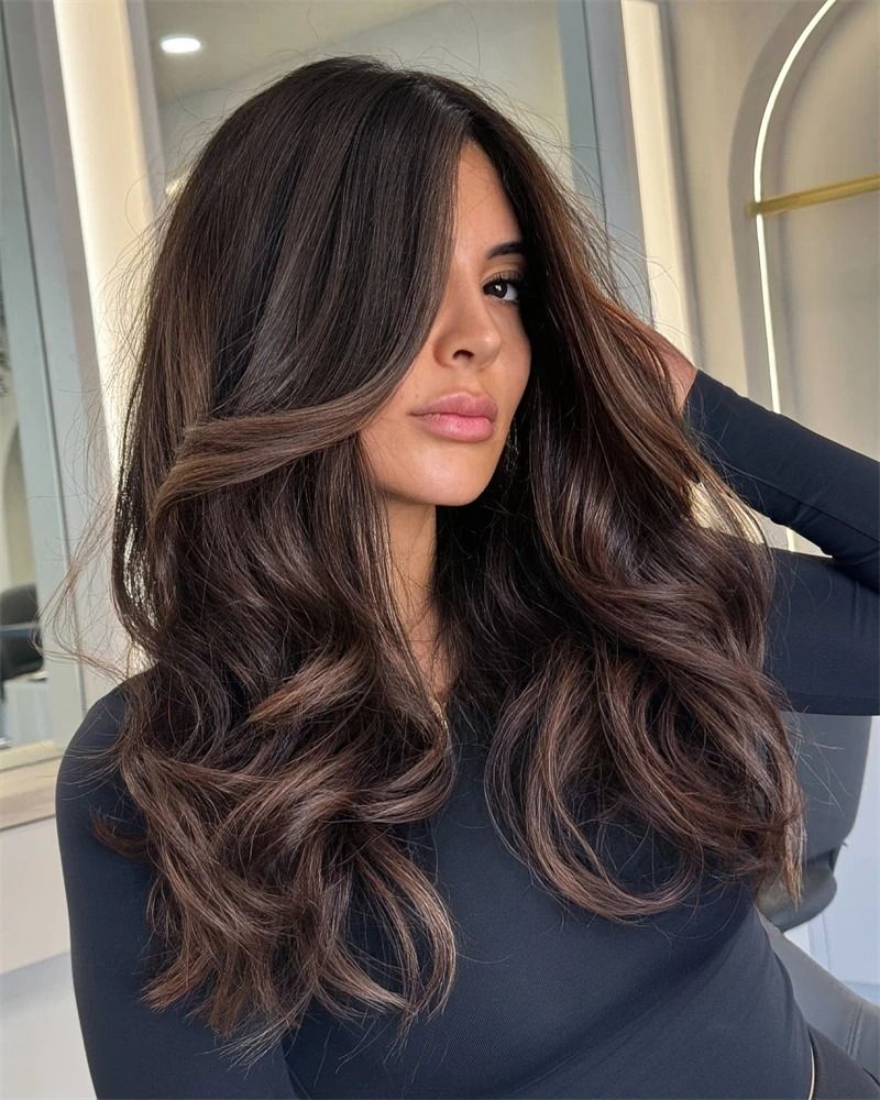 13x4 HD Lace Frontal Wig Dark Brown Body Wave Human