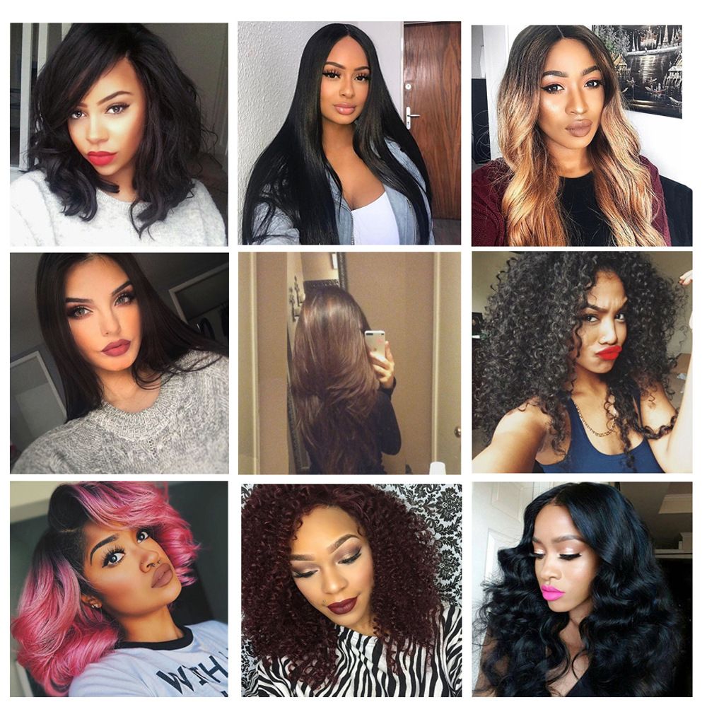 Burmese Curly Half Machine-made Wig Natural Color Capless Wig 100% detail view 1