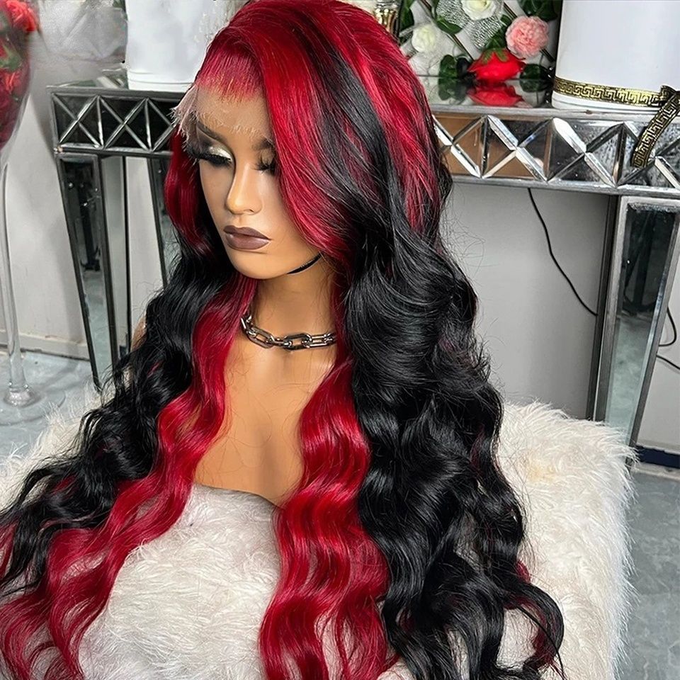 Body Wavy Brown Blonde Highlight Balayaga Glueless 13x4 Silk Top detail view 3