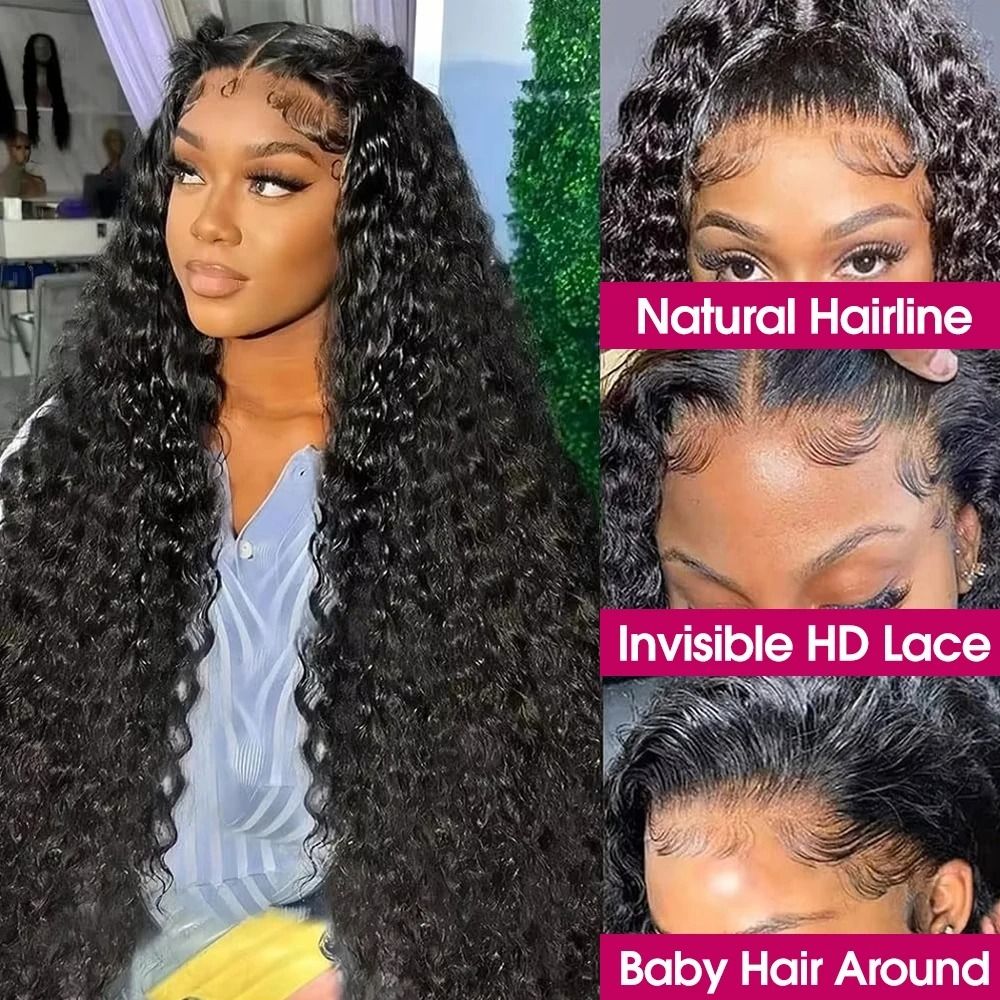 Buyers' PicksDeep Wave Frontal Wig 34 36 Inch Curly Human view 3