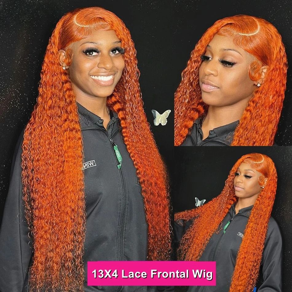13x4 Transparent Lace Deep Wave Front Wig detail view 5