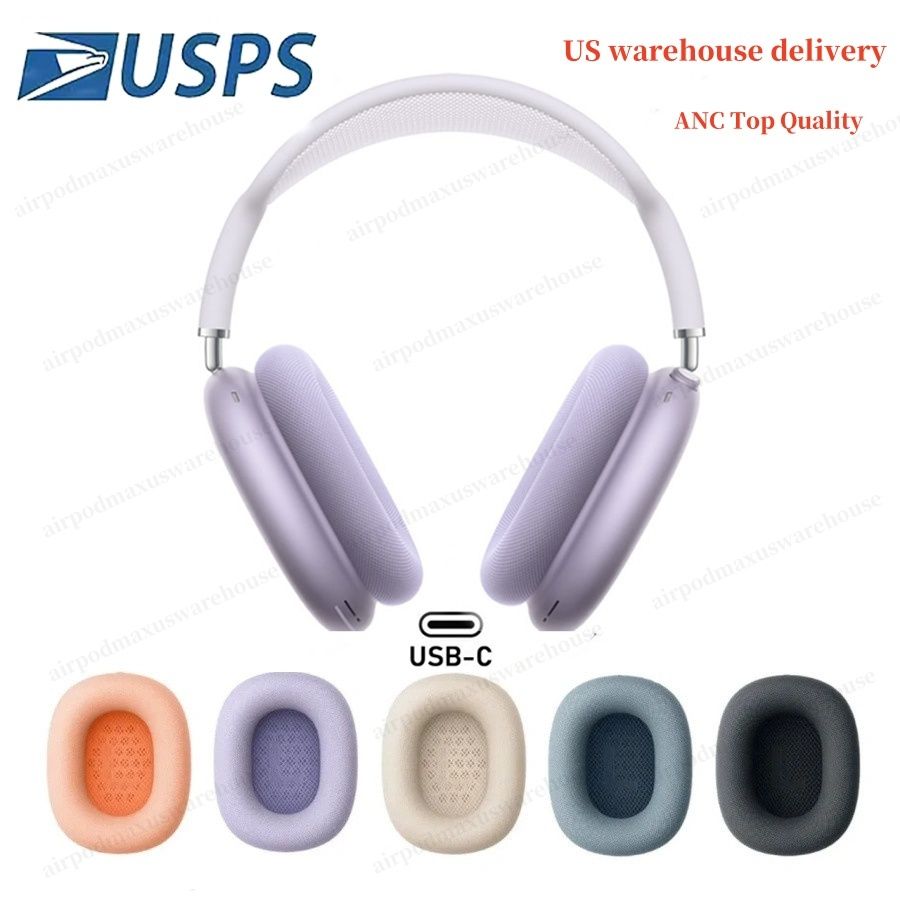 USB C ANC Noise Canceling Pro MAX 2 pods 4 pro 2 3 Headphones Accessories Solid TPU Protective Headphone Earphone Cover Wireless Charging Shockproof Case USA Stock