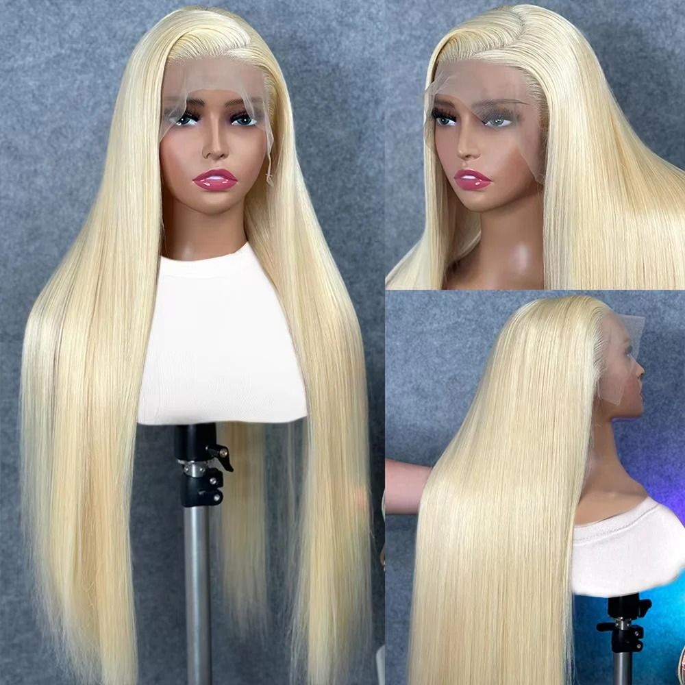 13x4 13x6 HD Transparent Full Frontal Lace 613 Blonde Colored view 3