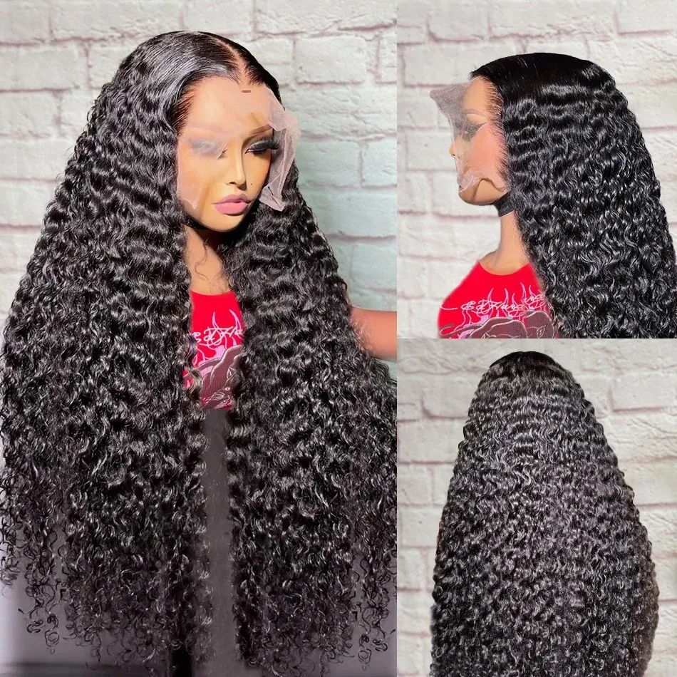 Brazilian Water Curly Glueless Loose Deep Wave 13x4 HD Lace view 3