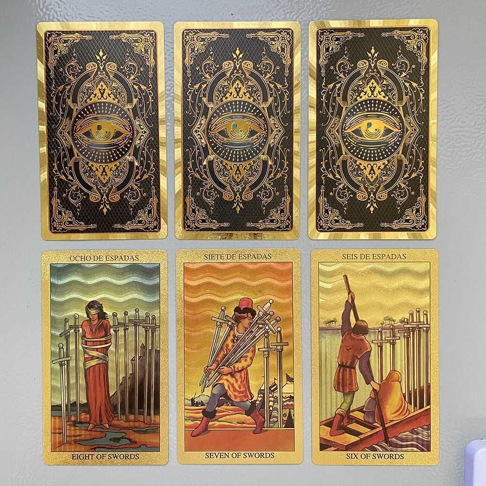 Toro Taro Golden Foil Tarot Deck Spanish - Image 5