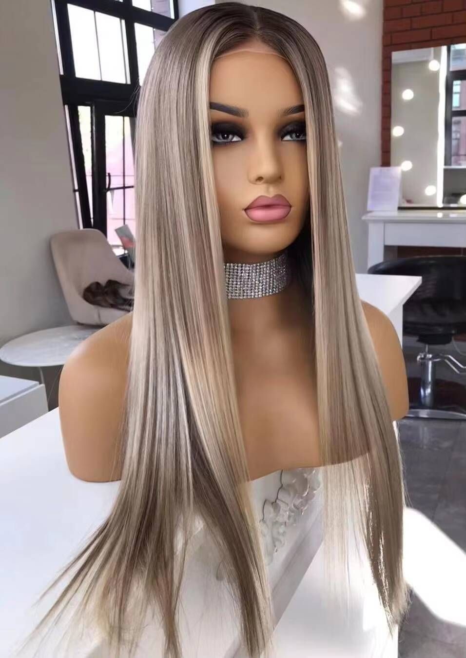 Luxury Hair Ash Platinum Blonde Color Straight Wave Virgin European view 2