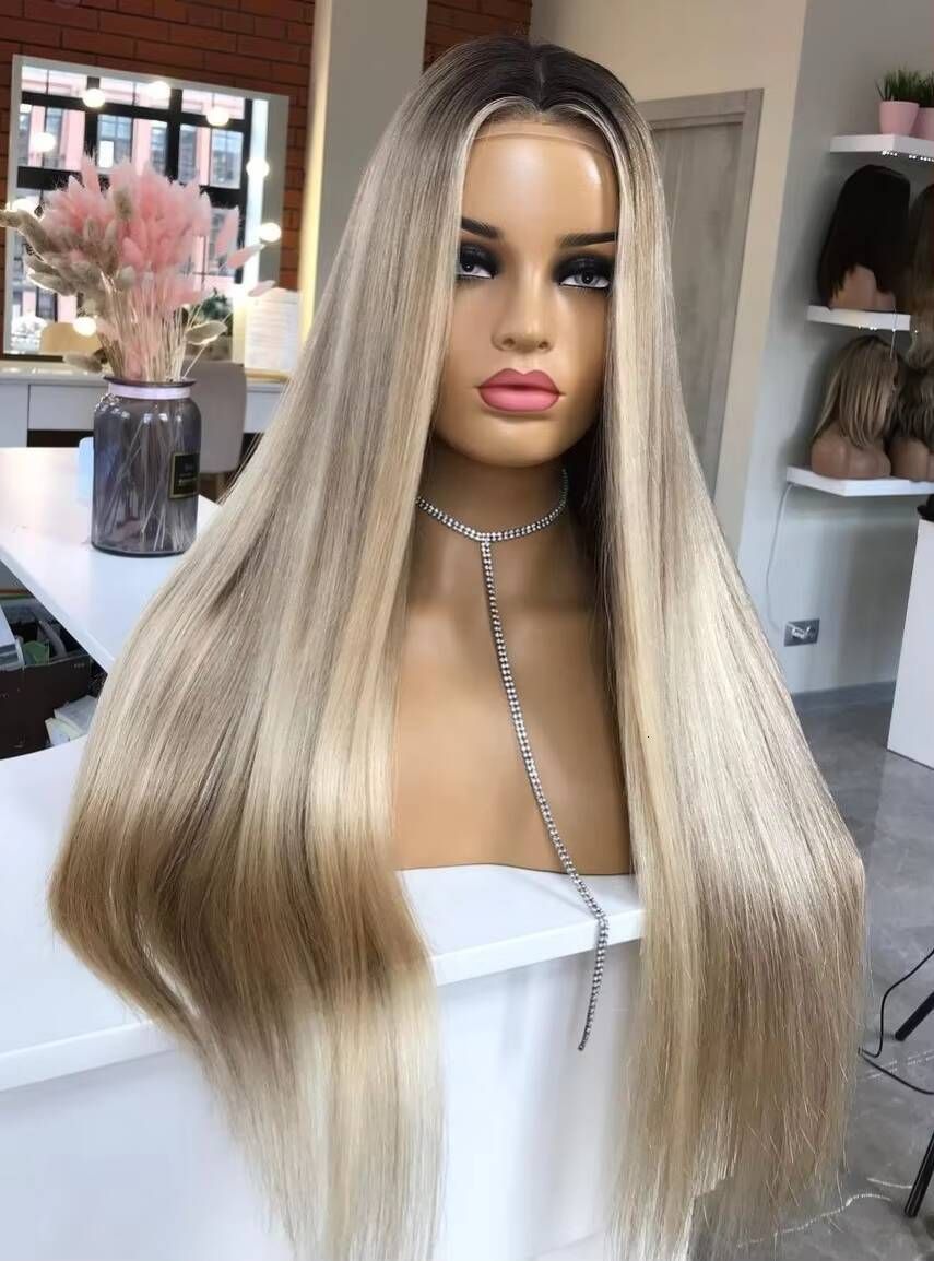 Luxury Hair Ash Platinum Blonde Color Straight Wave Virgin European view 3