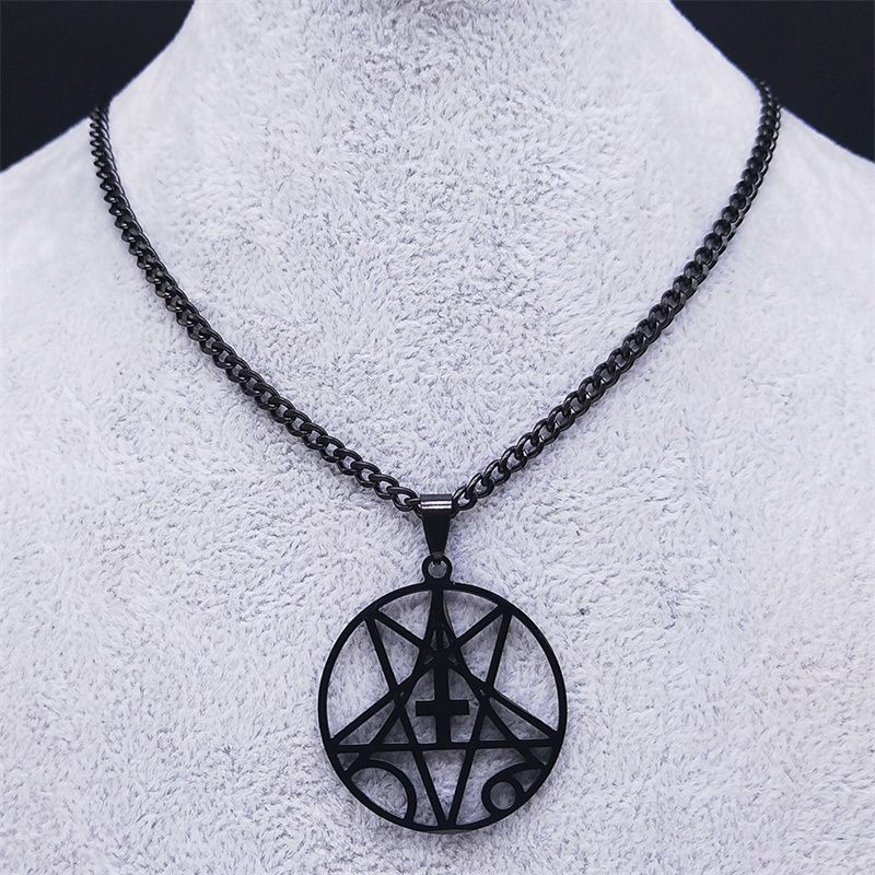N1159S06 Stainless Steel Inverted Cross Pentagram. - Image 5