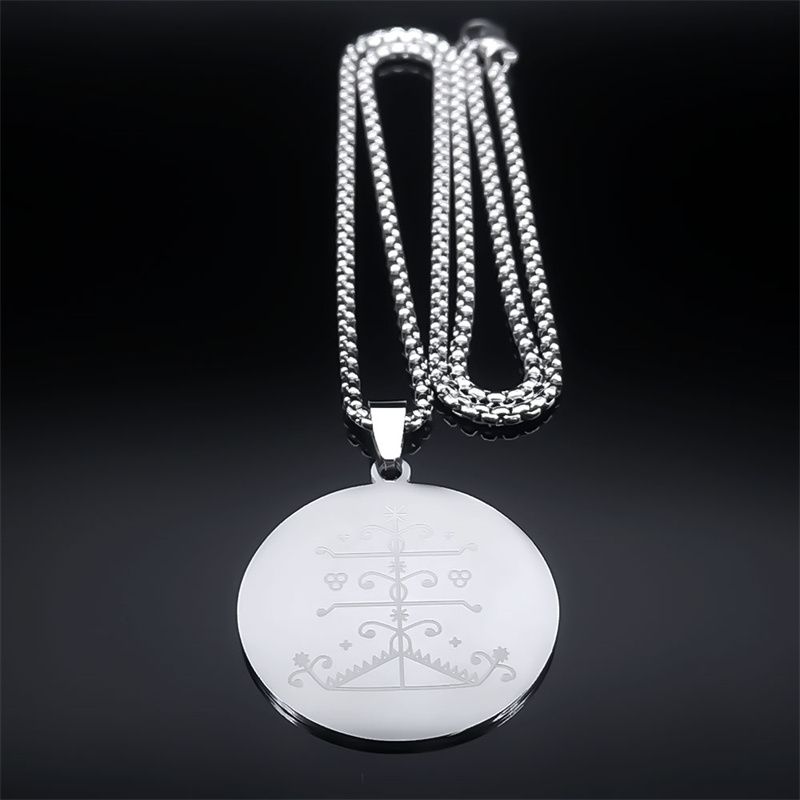 Ogou Feray Voodoo Veve Pendant Necklace Stainless - Image 3