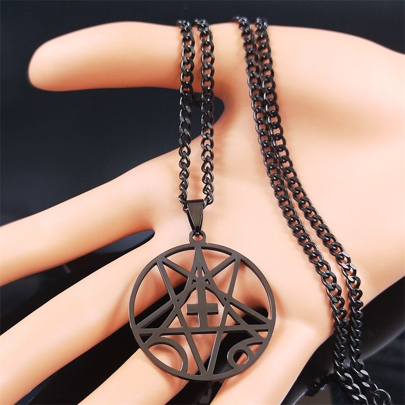 N1159S06 Stainless Steel Inverted Cross Pentagram. - Image 3
