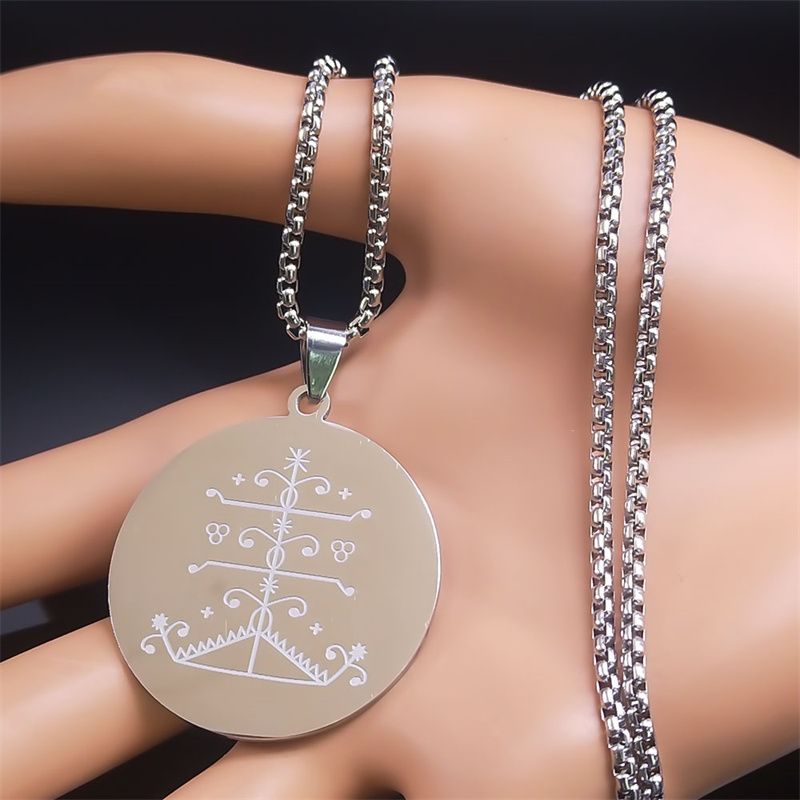 Ogou Feray Voodoo Veve Pendant Necklace Stainless - Image 2