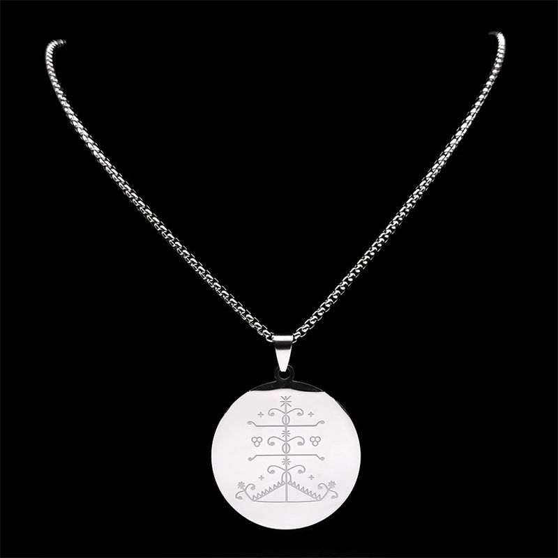 Ogou Feray Voodoo Veve Pendant Necklace Stainless - Image 5