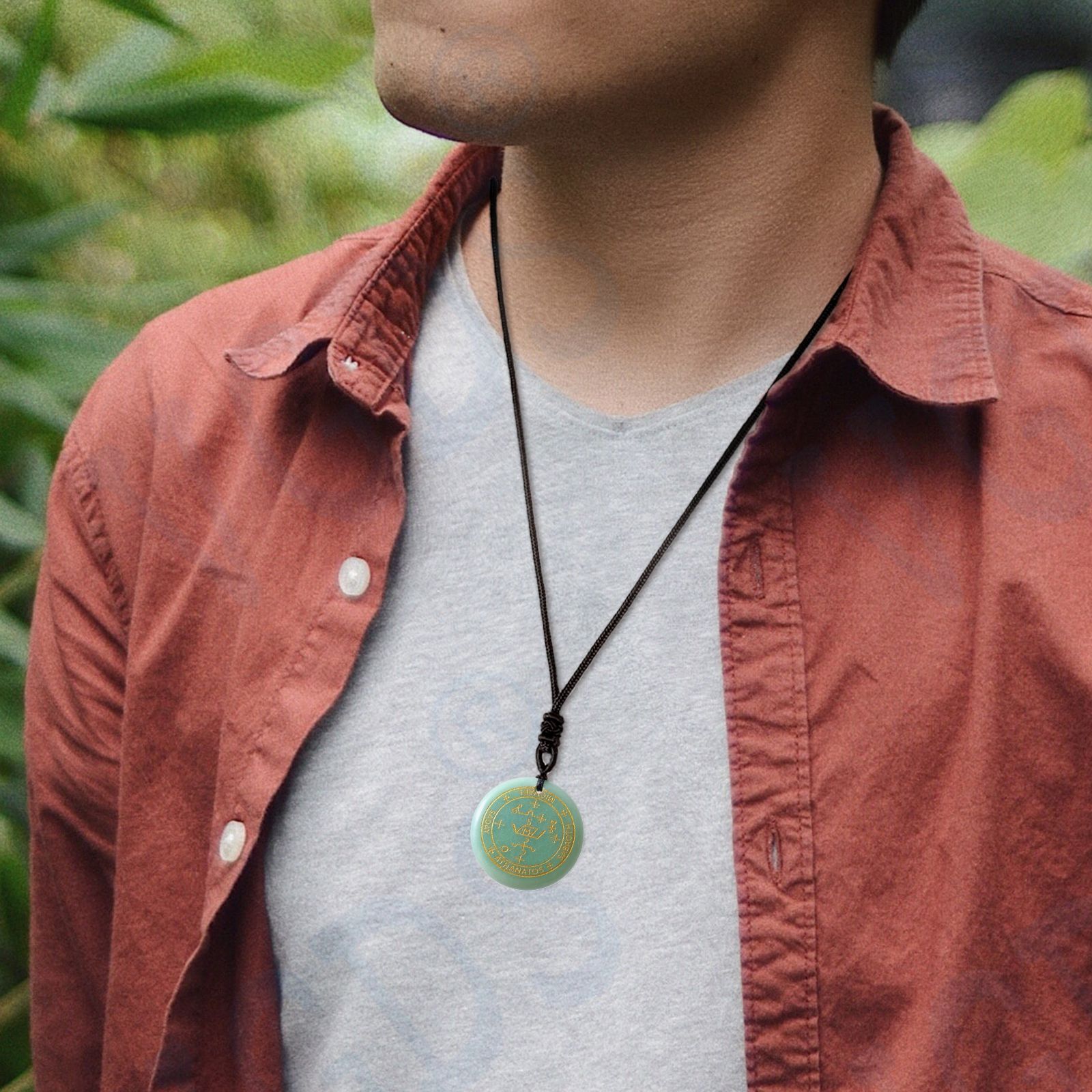 Seven Archangel Jade Green Aventurine Pendants - Image 3