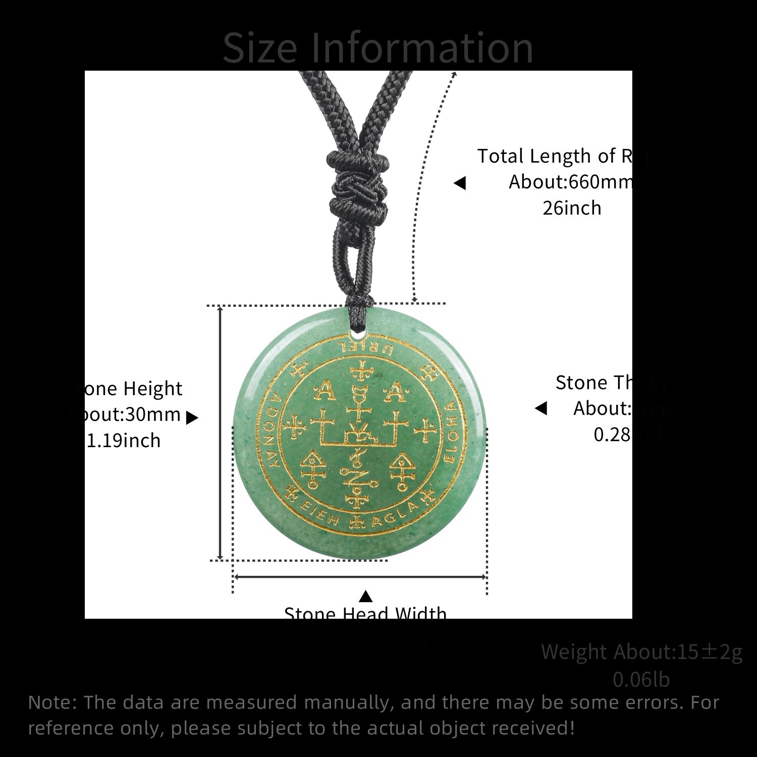 Seven Archangel Jade Green Aventurine Pendants - Image 2