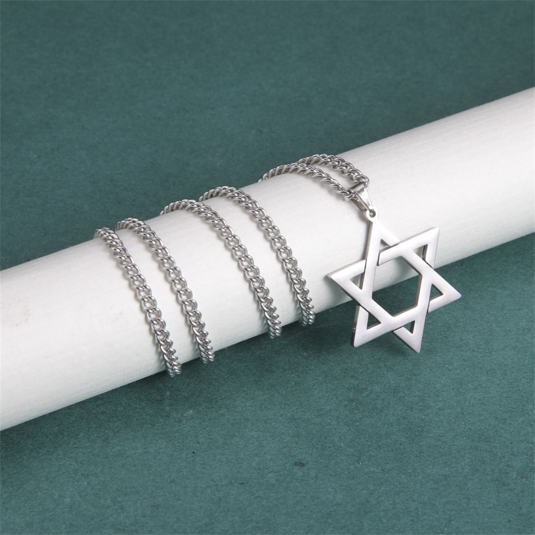 EUEAVAN Star Of David Pendant Necklace Stainless - Image 3