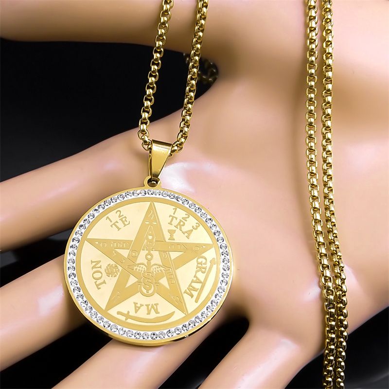 Tetragrammaton Pentagram Necklace Stainless Steel... From Dh912732018, &Price; | DHgate.Com - Image 3