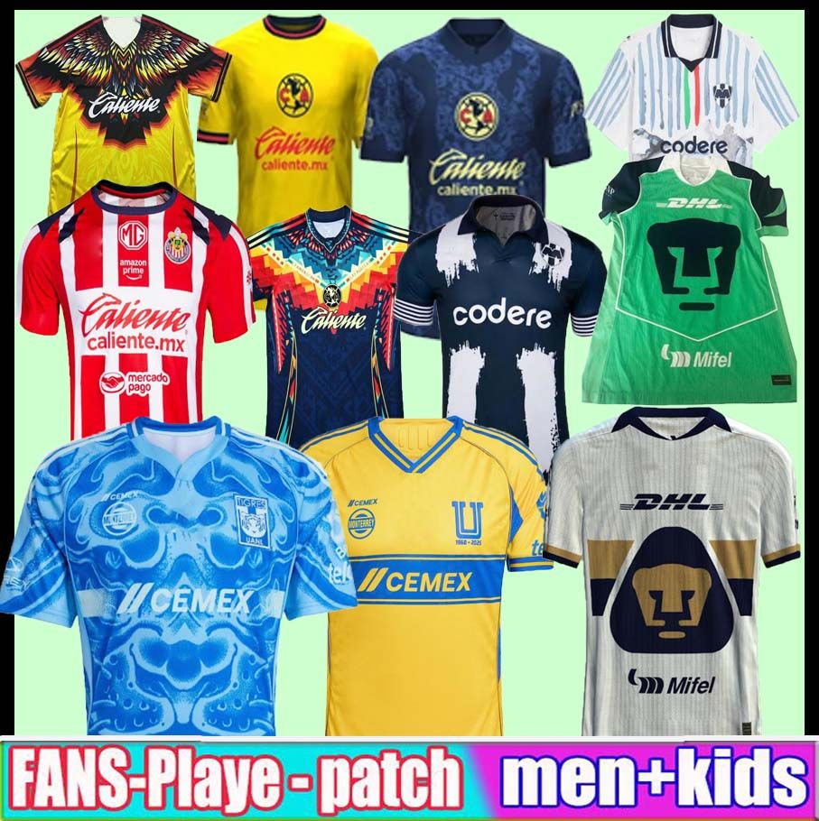 3XL 4XL 25 26 Chivas de Guadalajara Soccer Jerseys 2025 Home CHICHARITO Special Champion Tigres UANL Club America UNAM PUM Monterrey Sergio Romos Football Shirts