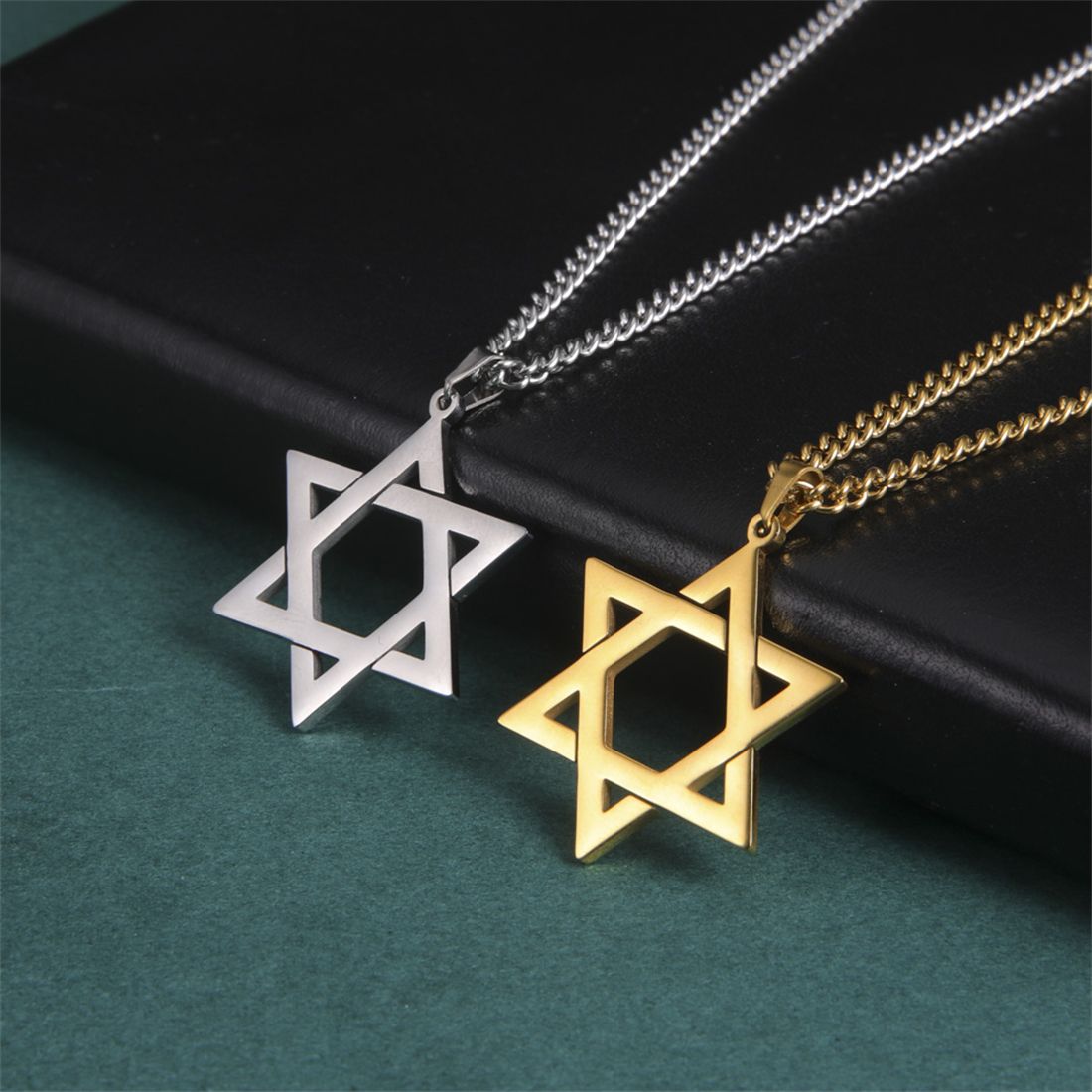 EUEAVAN Star Of David Pendant Necklace Stainless - Image 2