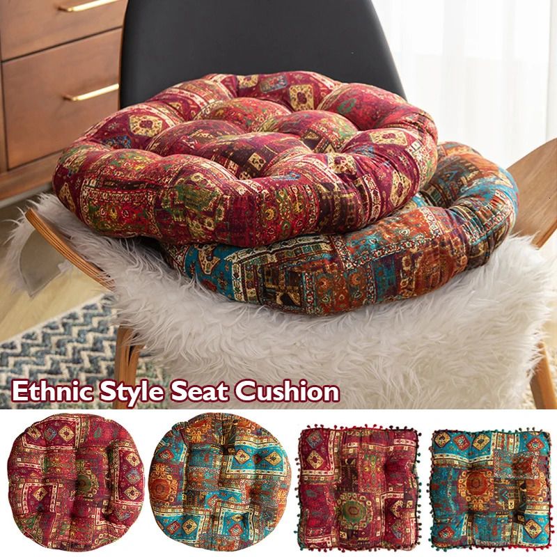 Moroccan Vintage Thickened Seat Cushions Plush. 2 Moroccan Vintage Thickened Seat Cushions Plush. - Image 2
