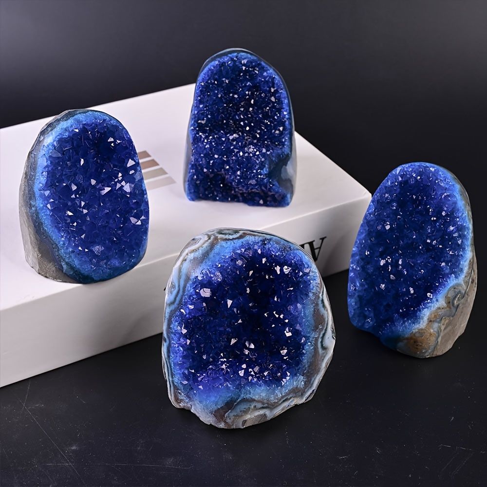 Royal Blue Crystal Cluster Geode Mystical Quartz.. - Image 4