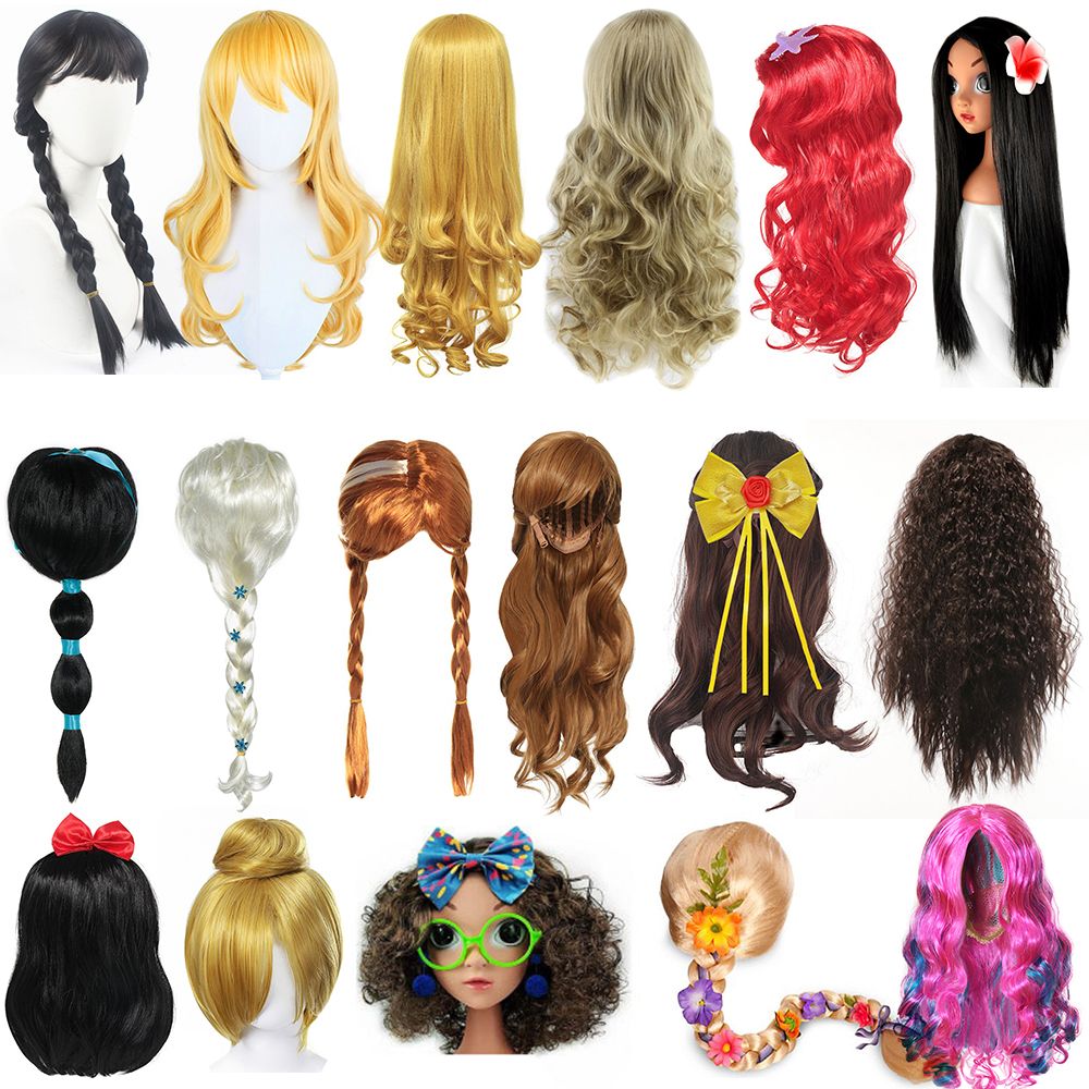 Kids Cosplay Wig Accessory Elsa Mermaid Snow White Girl