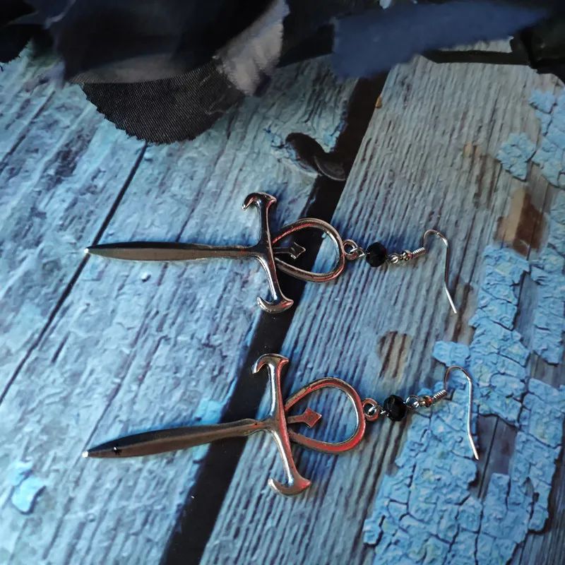 Goth Vampire Ankh Cross Necklace Gothic Occult. - Image 2