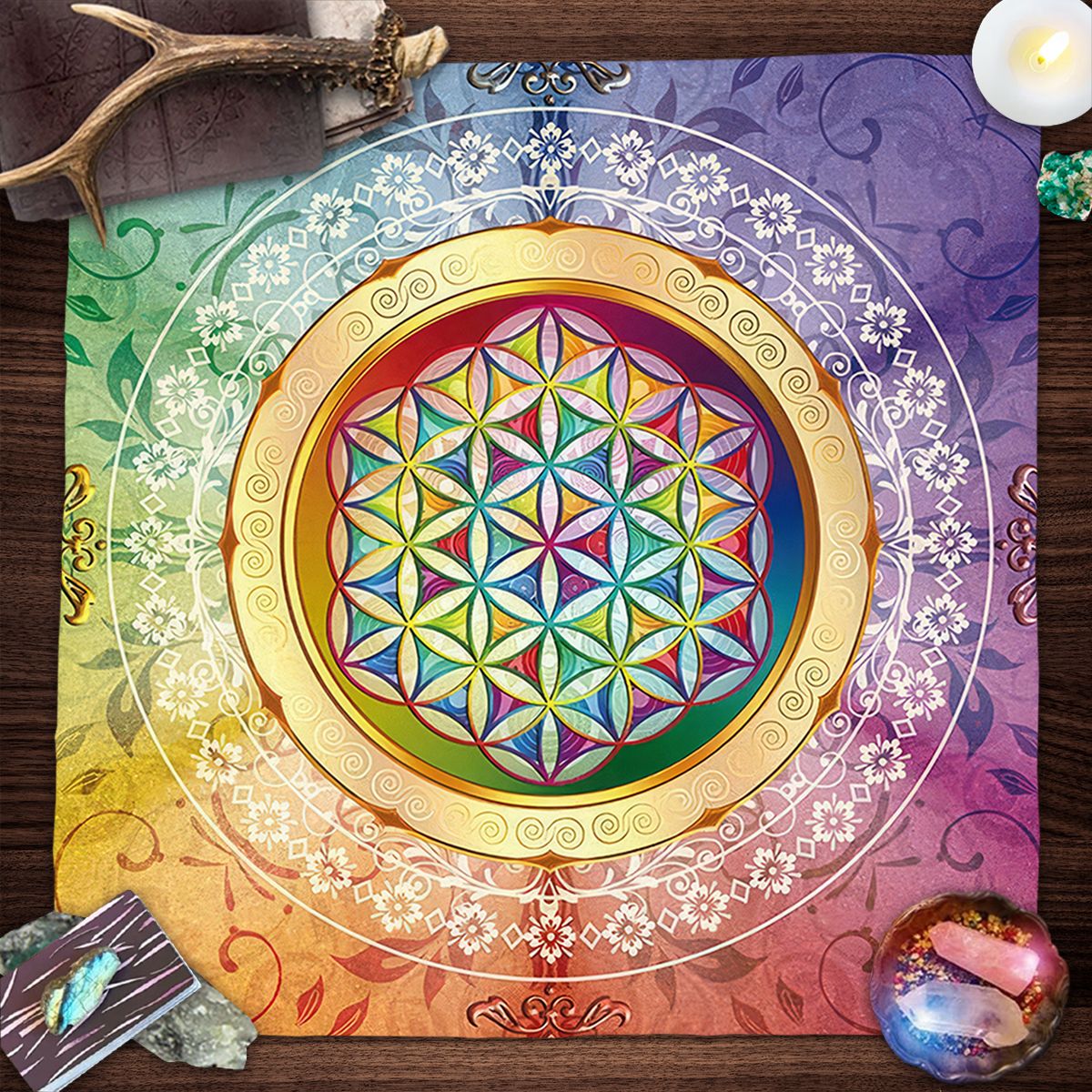 Mandala Flower Of Life Altar Cloth Colorful Tarot... From Dh912732018, &Price; | DHgate.Com - Image 2