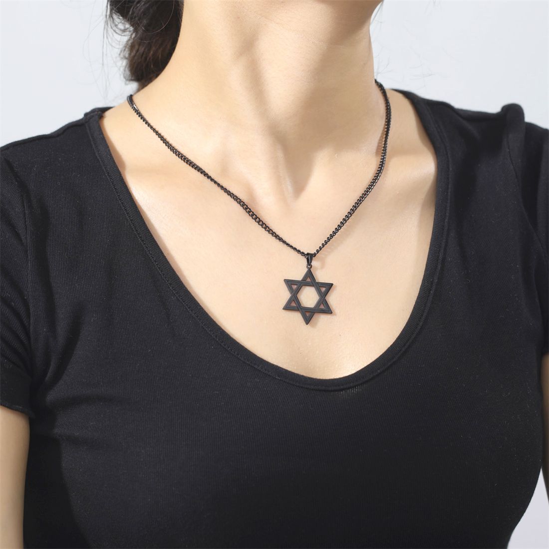EUEAVAN Star Of David Pendant Necklace Stainless - Image 5