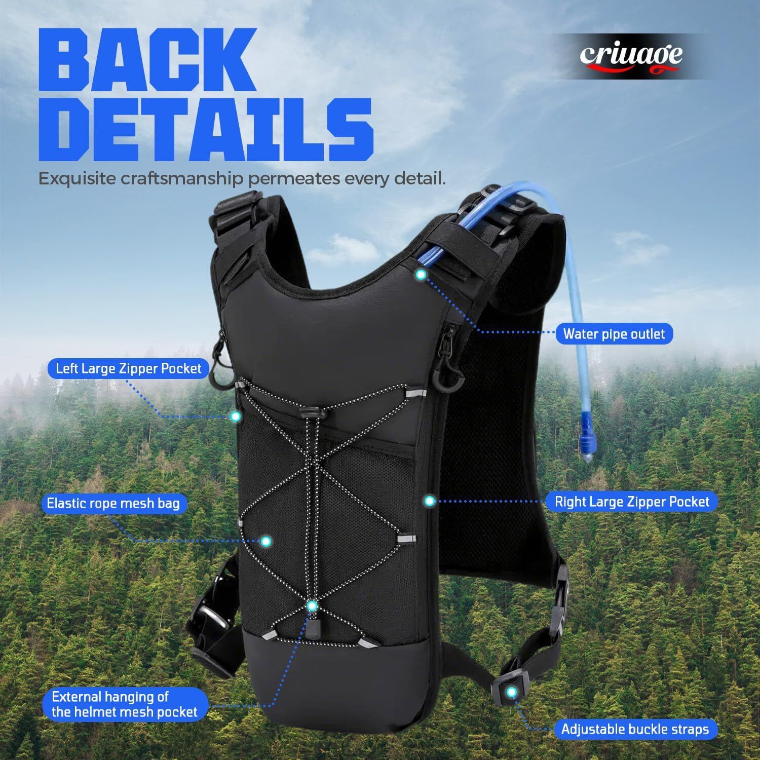 Criuage USA Original Patt Hydration Vest 5 Criuage USA Original Patt Hydration Vest - Image 5