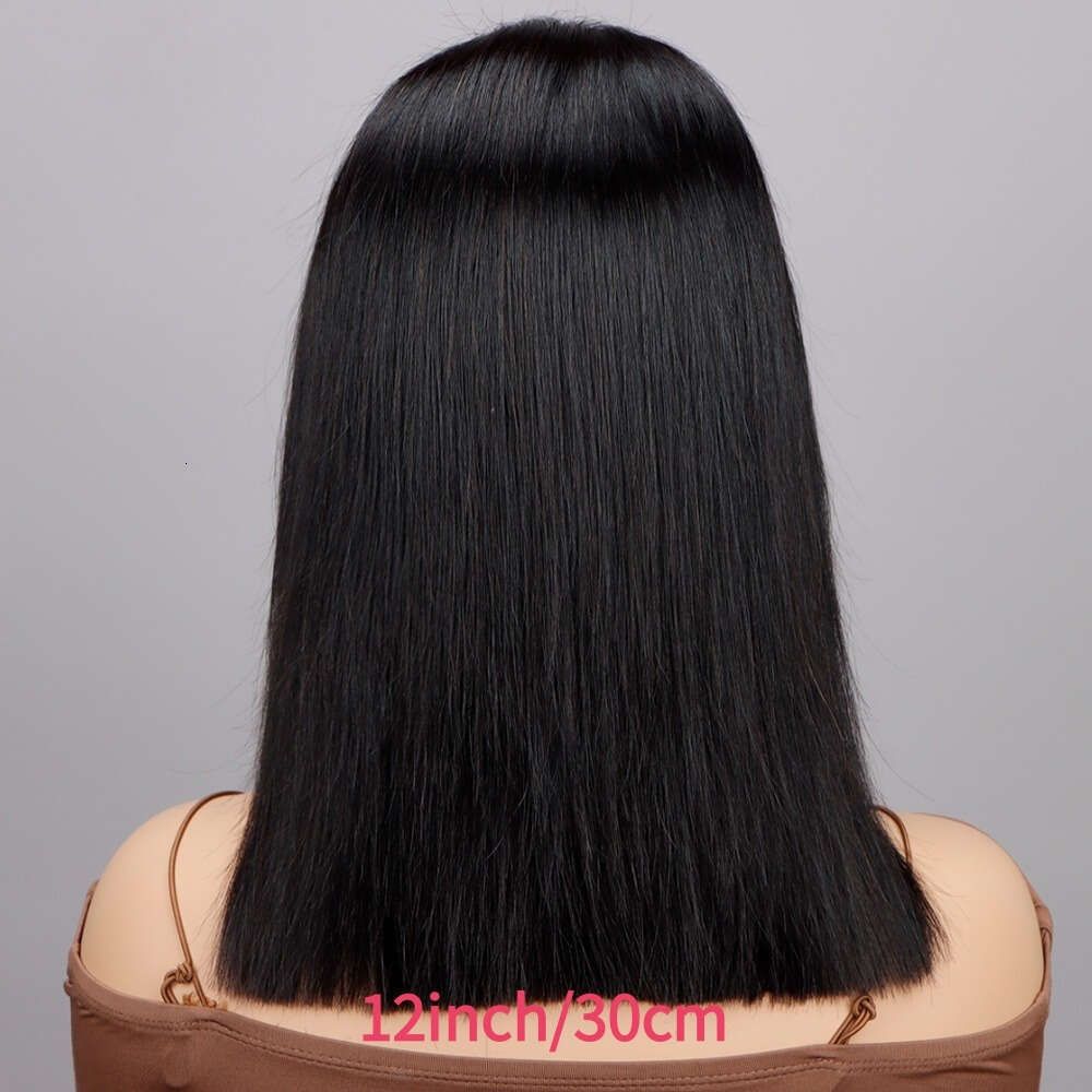 Bob Wig Women Front Pre-Plucked Breathable Mesh Elastic Cap 180% detail view 5