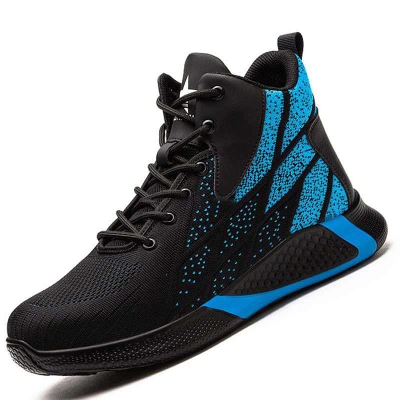 Fashion Security Protective High Top Smashing Anti Puncture Shoes Men Work Safety Boots 251111_voghion.com