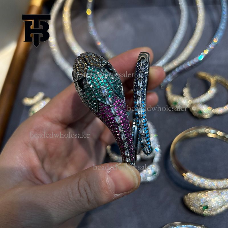 TB BHULAMTE Designer Ling Snake Jewelry Set Rhodium... From Beadedwholesaler, &Price; | DHgate.Com - Image 5