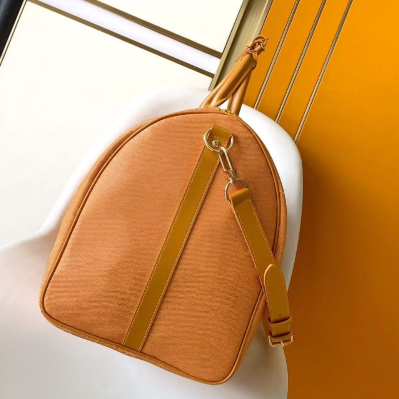 10A Top of the line origina duffle bagl designer bag 55cm travel bag with classic coated canvas side straps designer fabric lining and top leather handle