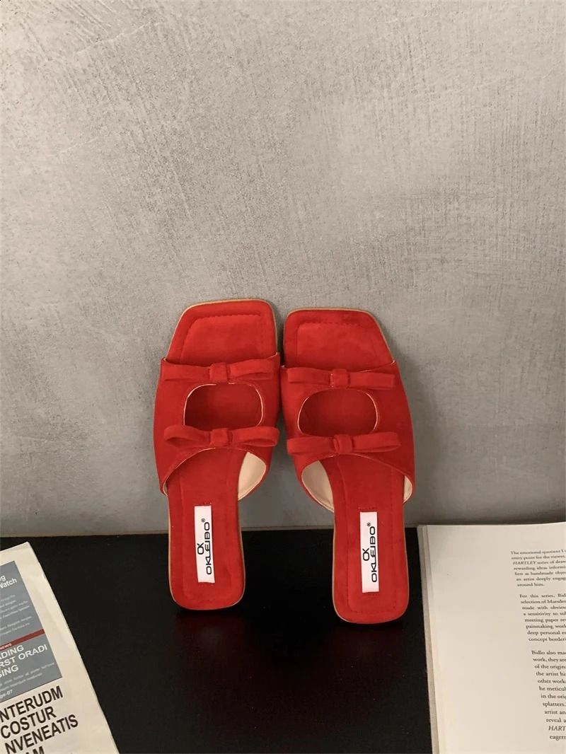 Womens Slippers Flats Bow Fashion Shoes Dress Summer Woman Sandals Elegant Flip Flops Cozy Sandalias De Mujer 250422_voghion.com