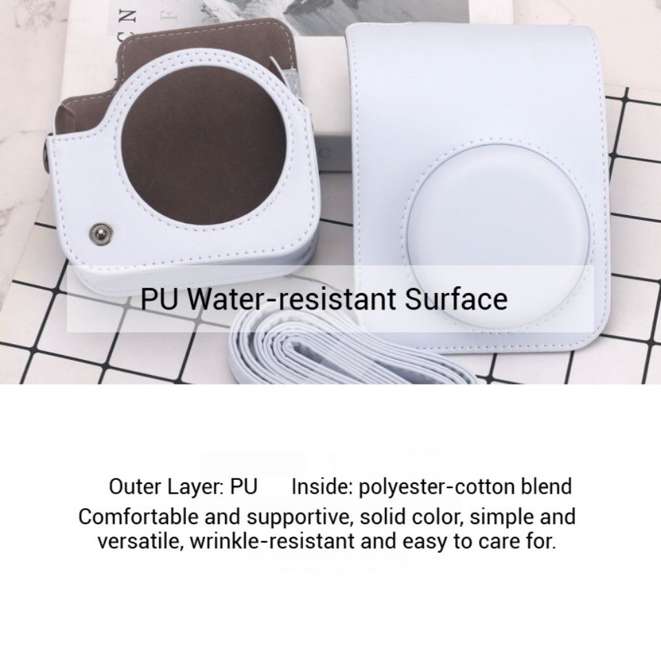 Pu Leather Protective Case For Instax Mini 12 With Shoulder Strap_voghion.com