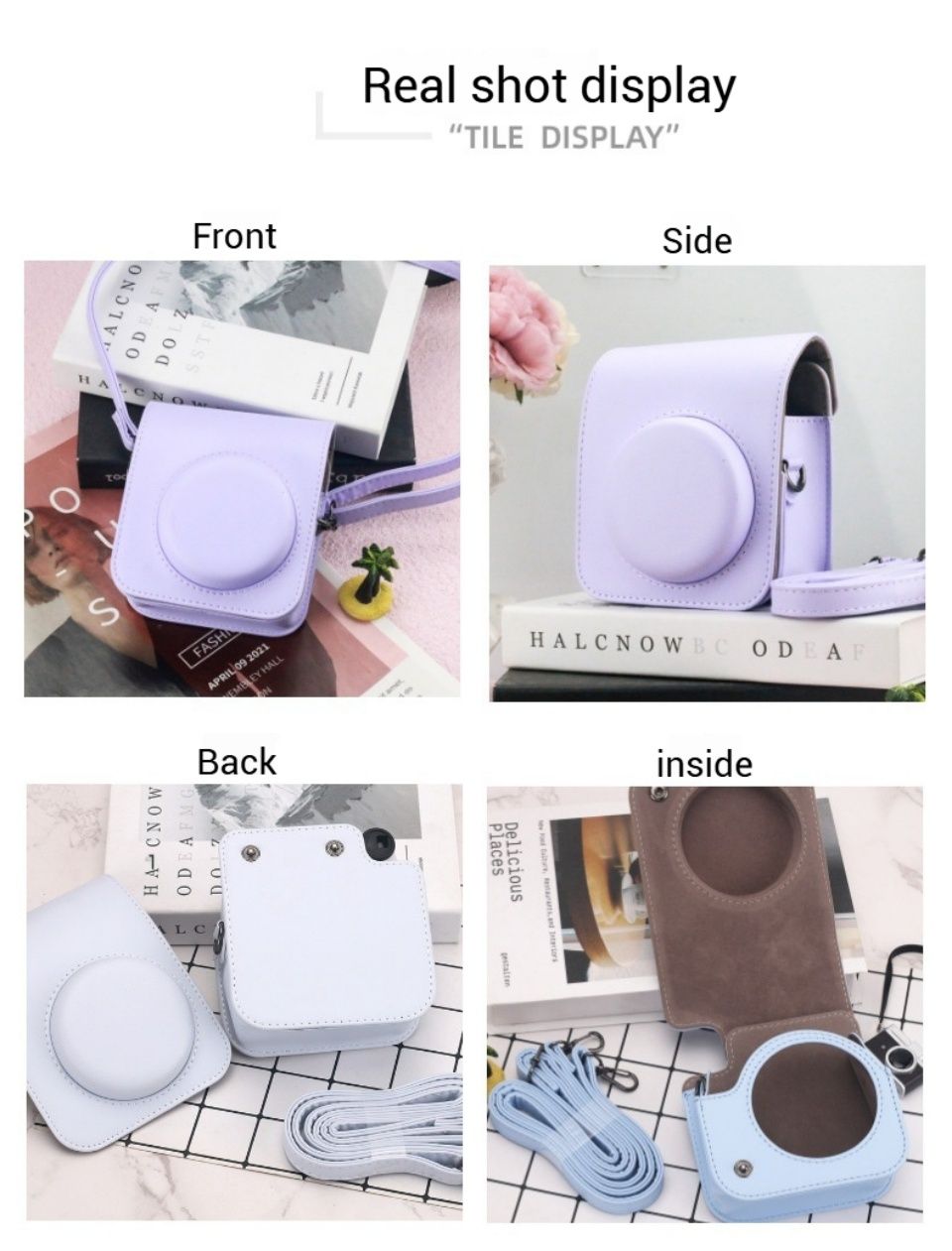 Pu Leather Protective Case For Instax Mini 12 With Shoulder Strap_voghion.com