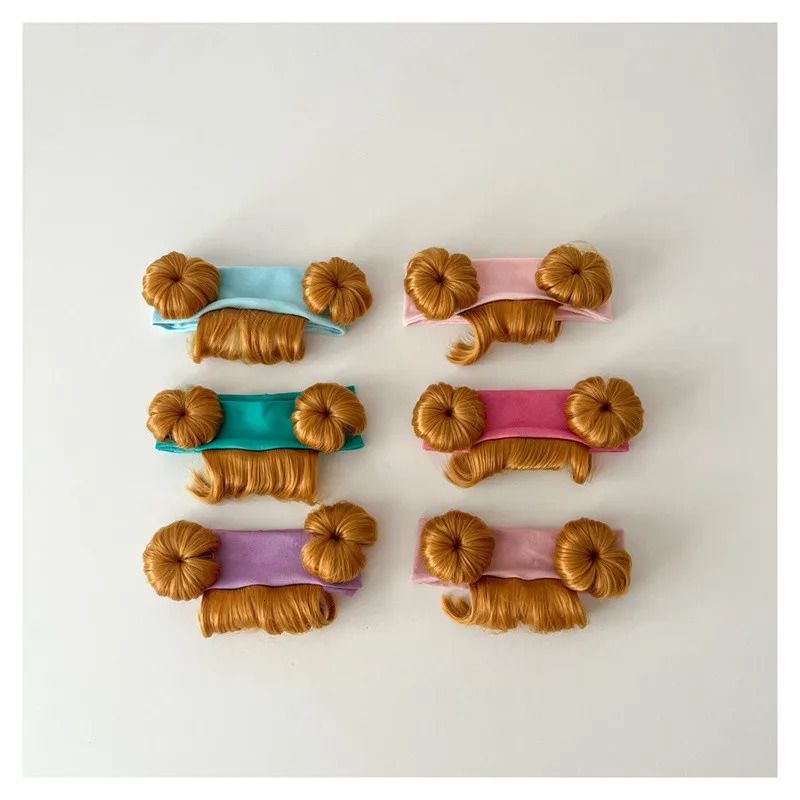 Cute Hair Accessories Infant Baby Girl Gold Balls Wig detail view 4
