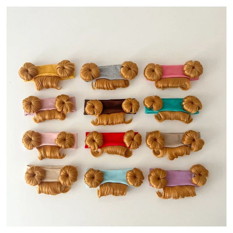 Cute Hair Accessories Infant Baby Girl Gold Balls Wig detail view 1
