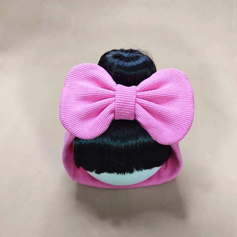 Hair Accessories Infant Baby Girl Bow Bun Wig Hat view 3