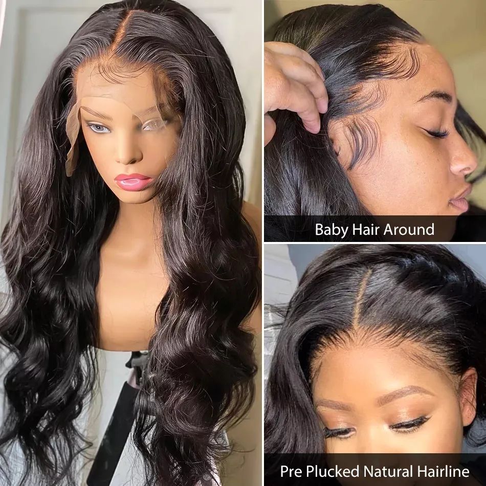 40 Inch Brazilian Body Wave 13x4 Transparent Lace Front Human view 2